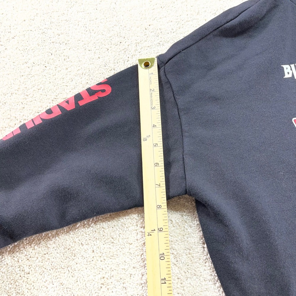 H&M Justin Bieber Hoodie Womens Medium Black Purpose Tour Stadium Cropped - Picture 8 of 13